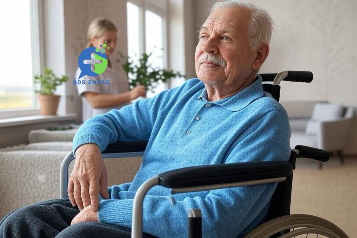 Residen Ehpad en fauteuil roulant