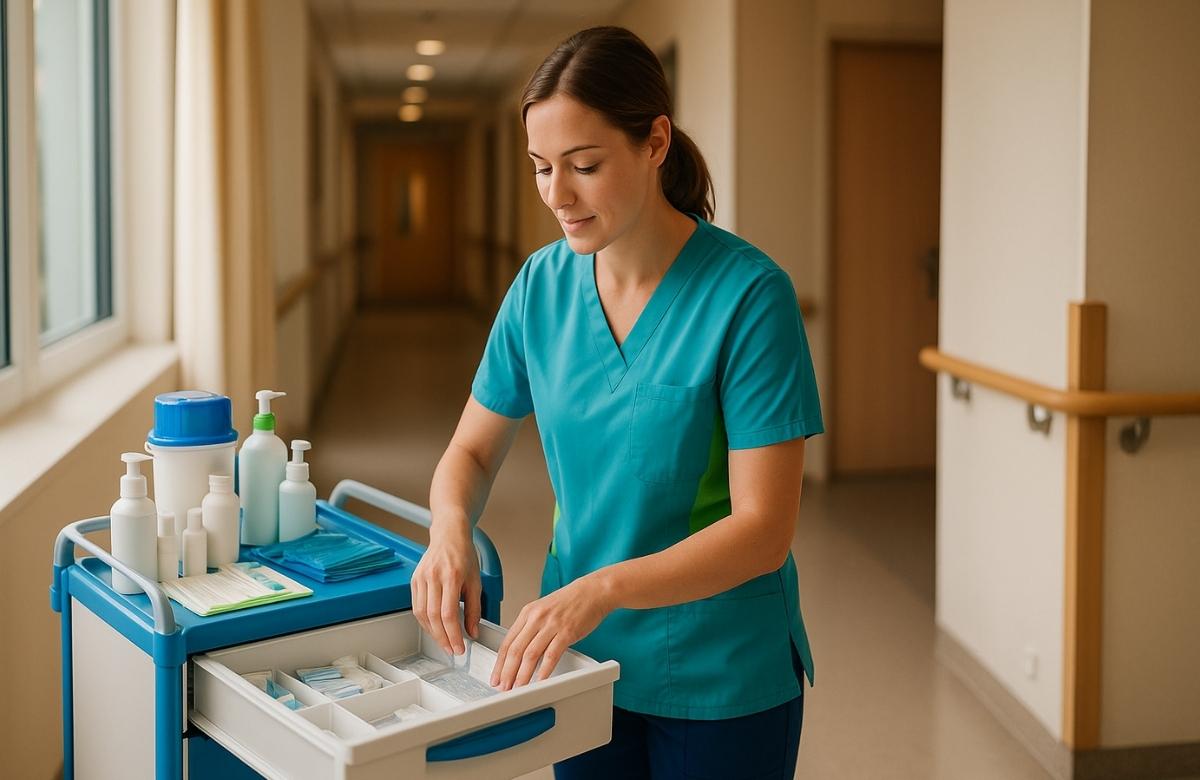 Chariot de soins en EHPAD