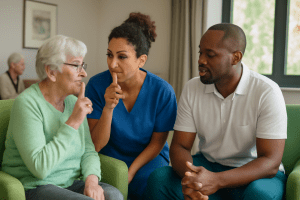 Protocole « Bruit et Chuchotements » réduit le stress en EHPAD