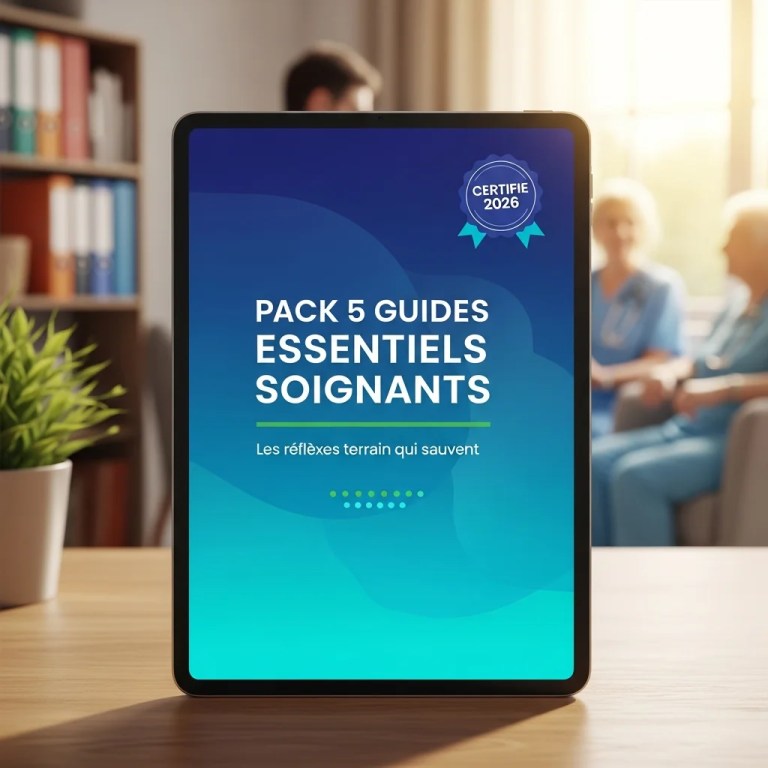 Pack 5 Guides Essentiels SOIGNANTS — Plaies, Médicament, Refus, Agressivité, Bientraitance
