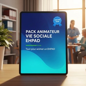 Pack ANIMATEUR EHPAD — 4 guides référence + 1 mini-formation projet de vie