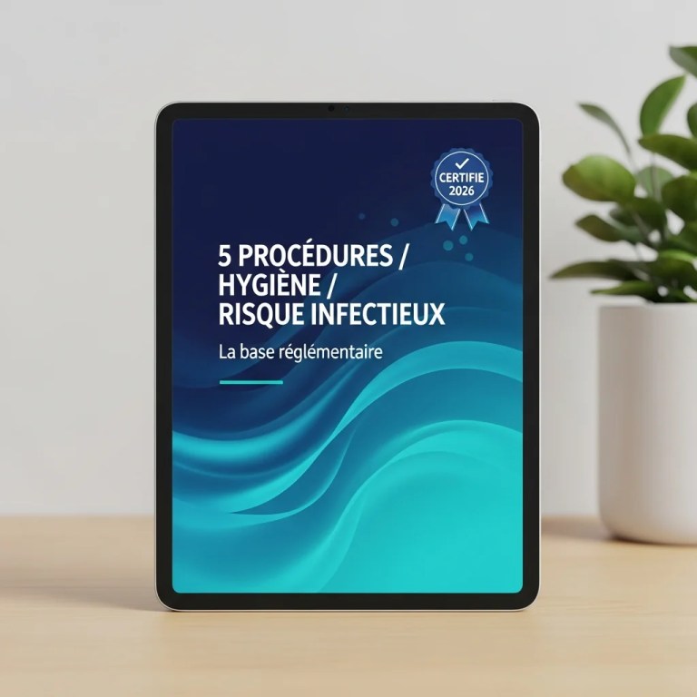Pack 5 Procédures HYGIÈNE & RISQUE INFECTIEUX — Bionettoyage, Mains, Isolement, DASRI, Infections