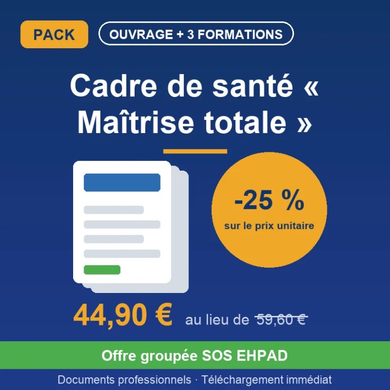 Pack CADRE DE SANTÉ Maîtrise Totale : Ouvrage Cadre 360° + 3 Mini-formations Management