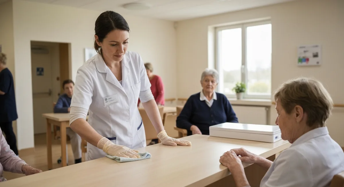 En EHPAD, 1 IAS sur 4 est cutanée : le bionettoyage, premier rempart en 2025