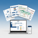 Kit Plan Bleu personnalisable 2026 — 10 fichiers Word, Excel et PDF