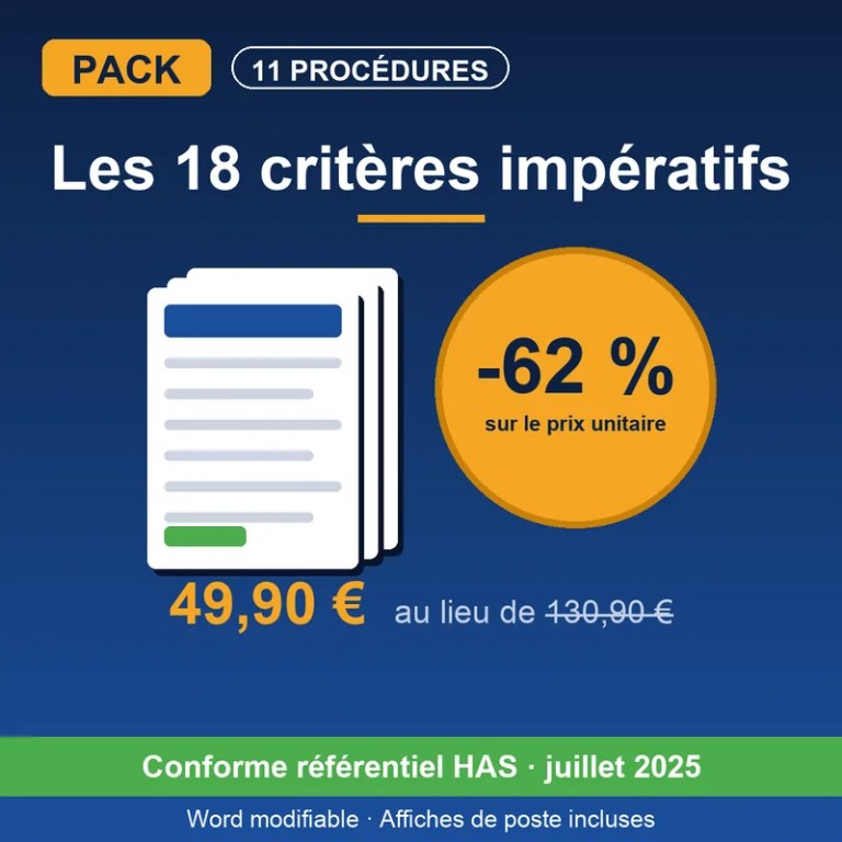 Pack 11 Procédures — Les 18 critères impératifs HAS