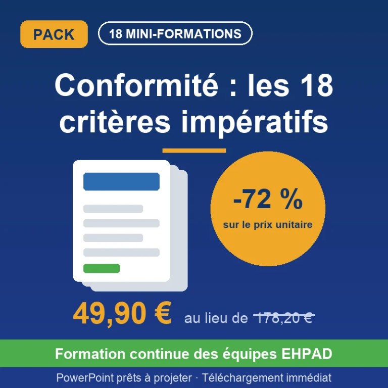 PACK CONFORMITÉ : les 18 critères impératifs HAS — 18 mini-formations