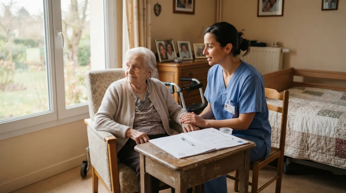 Accompagnement personnalisé d'un résident très âgé en EHPAD