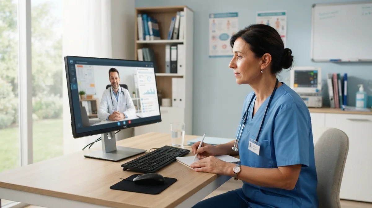 Une infirmiere coordinatrice sollicite un avis geriatrique a distance depuis un EHPAD